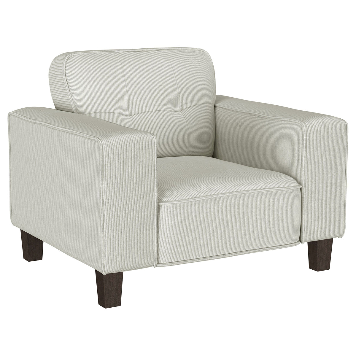 Deerhurst Upholstered Track Arm Tufted Accent Chair