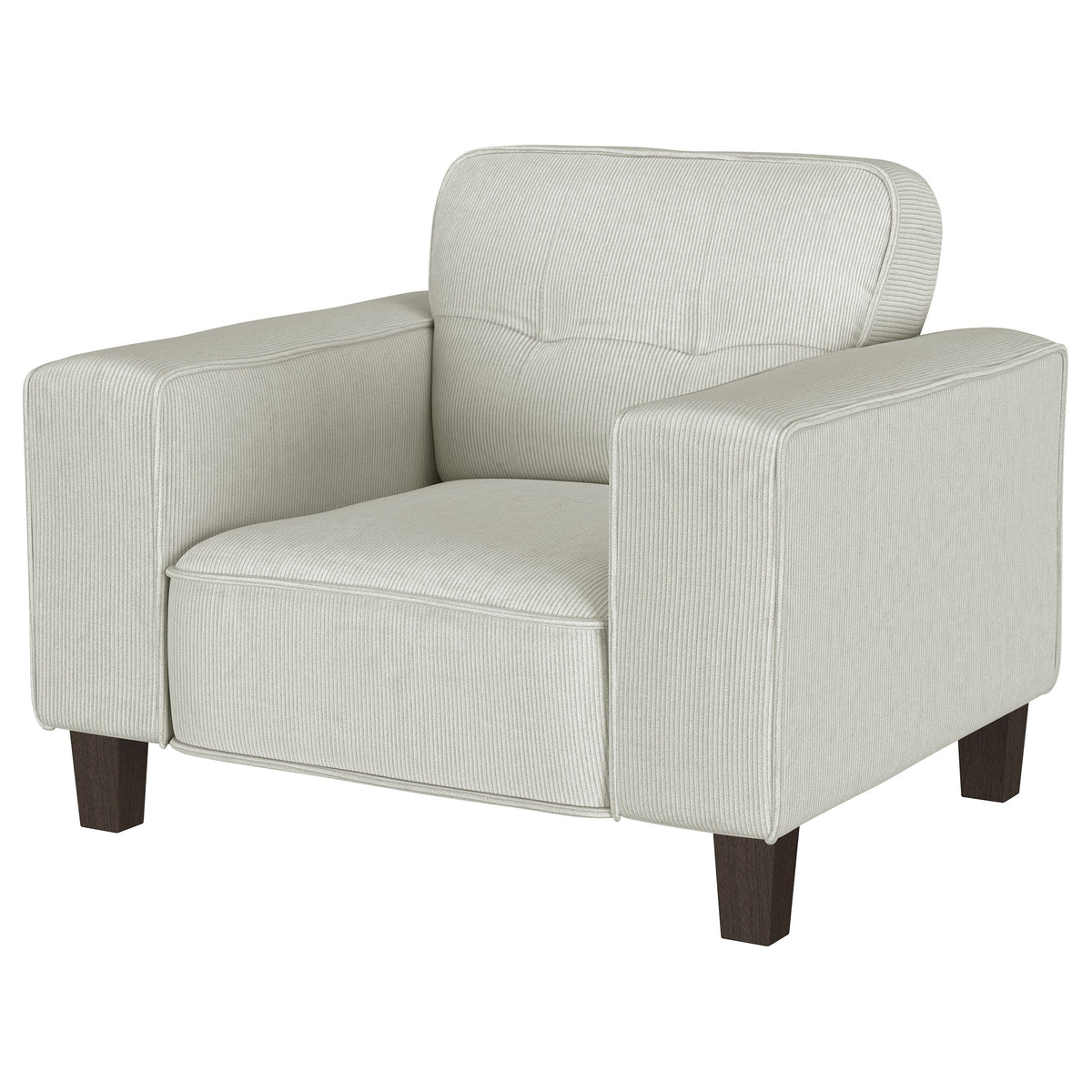 Deerhurst Upholstered Track Arm Tufted Accent Chair