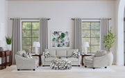 Tomkins Boucle Upholstered Sofa Set Light Grey