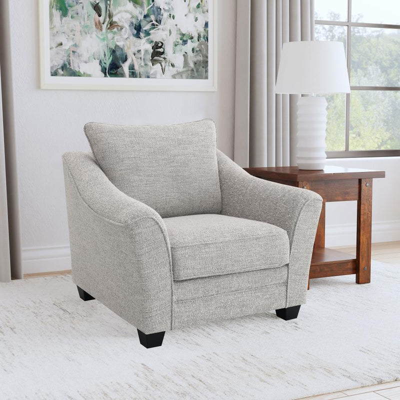 Tomkins Boucle Upholstered Chair Light Grey Default Title