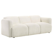 Dorset Upholstered Round Track Arm Sofa Set White 2-piece