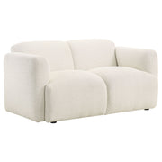 Dorset Fabric Upholstered Round Track Arm Loveseat