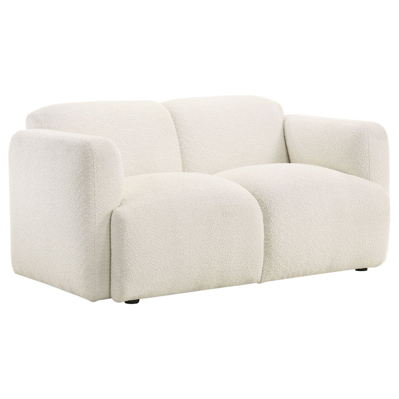 Dorset Fabric Upholstered Round Track Arm Loveseat