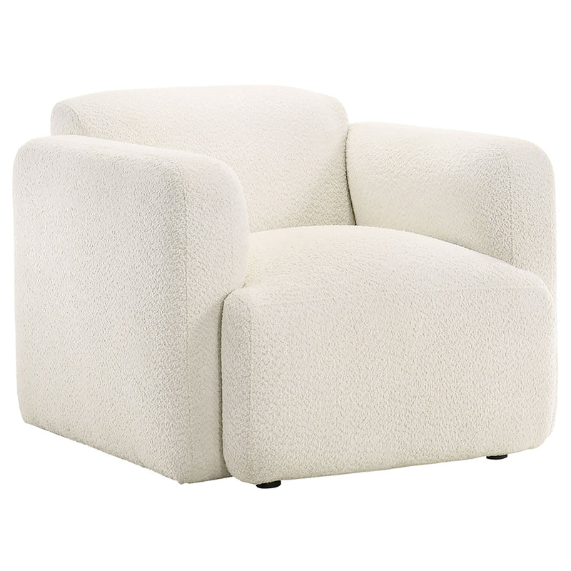 Dorset Fabric Upholstered Round Track Arm Accent Chair