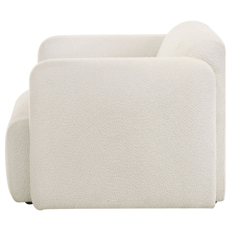 Dorset Fabric Upholstered Round Track Arm Accent Chair