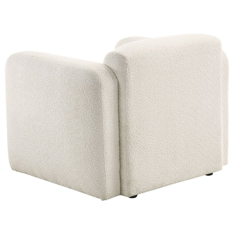 Dorset Fabric Upholstered Round Track Arm Accent Chair