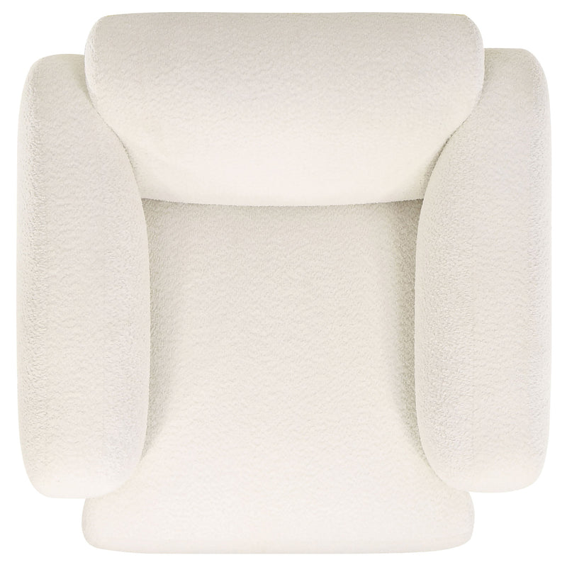 Dorset Fabric Upholstered Round Track Arm Accent Chair