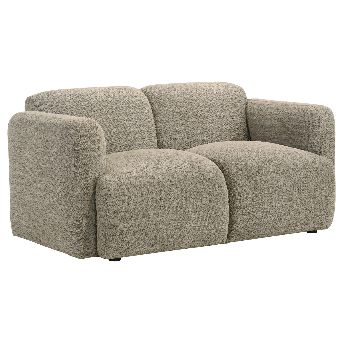 Dorset Fabric Upholstered Round Track Arm Loveseat