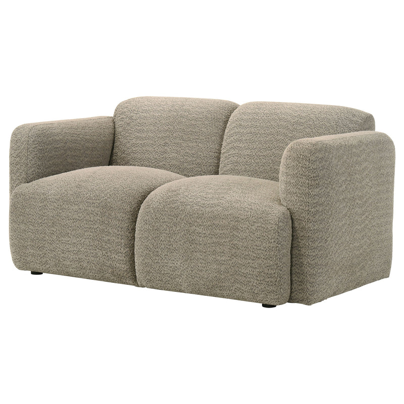 Dorset Fabric Upholstered Round Track Arm Loveseat
