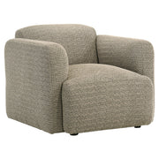 Dorset Fabric Upholstered Round Track Arm Accent Chair