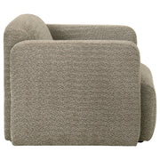 Dorset Fabric Upholstered Round Track Arm Accent Chair