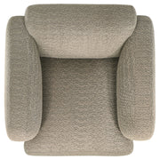 Dorset Fabric Upholstered Round Track Arm Accent Chair