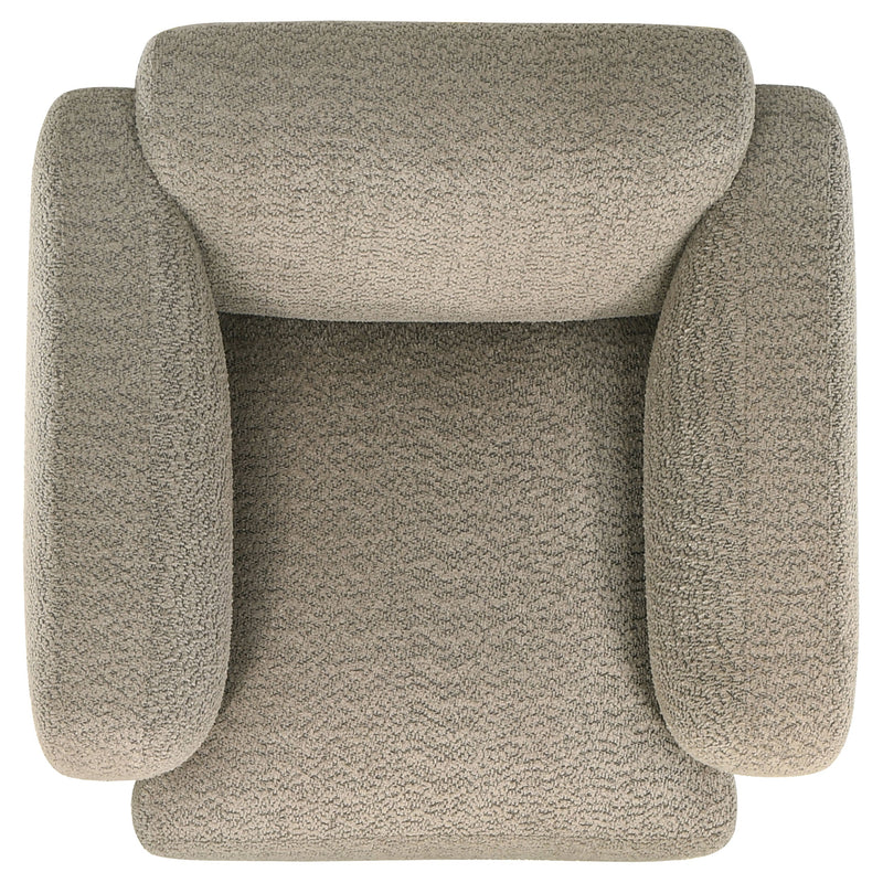 Dorset Fabric Upholstered Round Track Arm Accent Chair