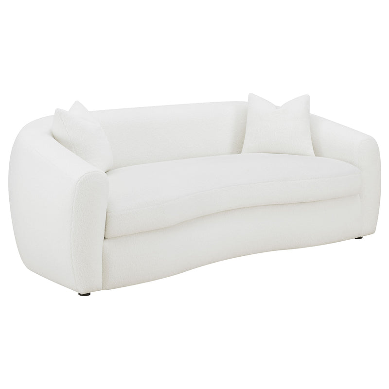 Isabella Faux Sheepskin Upholstered Sofa Set Natural