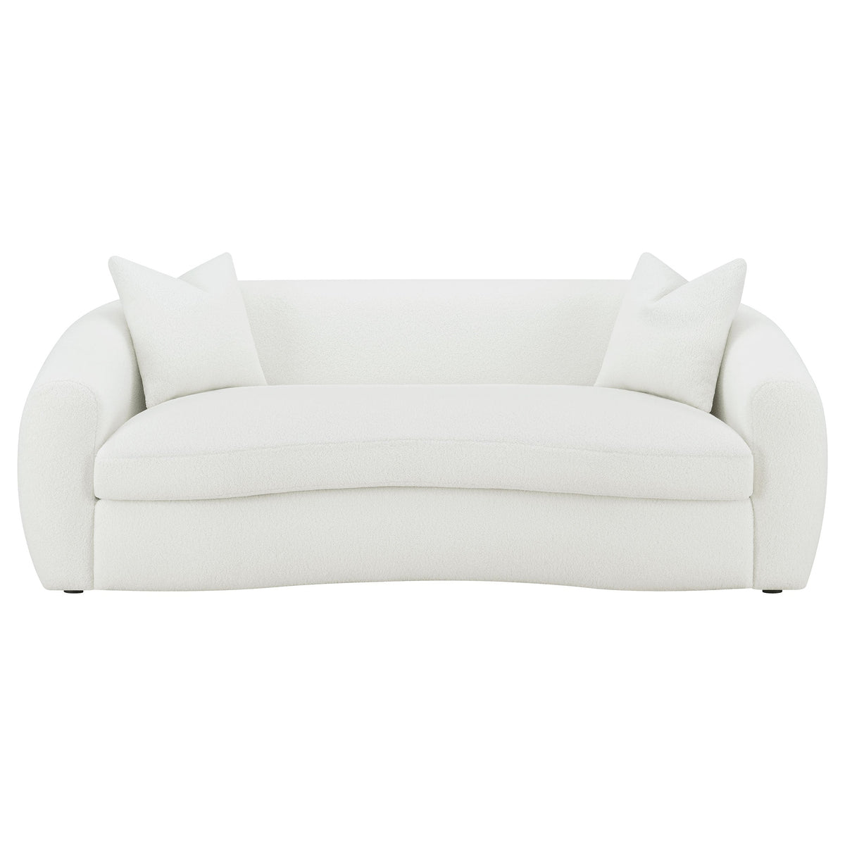 Isabella Faux Sheepskin Upholstered Sofa Set Natural