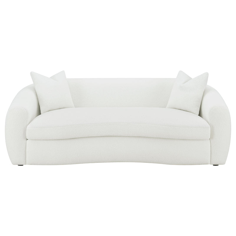 Isabella Faux Sheepskin Upholstered Sofa Set Natural