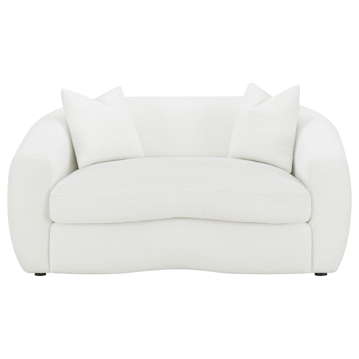 Isabella Faux Sheepskin Upholstered Sofa Set Natural