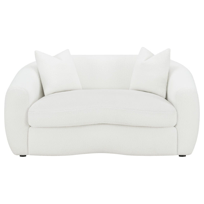 Isabella Faux Sheepskin Upholstered Sofa Set Natural