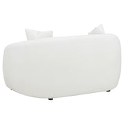Isabella Faux Sheepskin Upholstered Sofa Set Natural