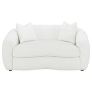 Isabella Faux Sheepskin Upholstered Sofa Set Natural