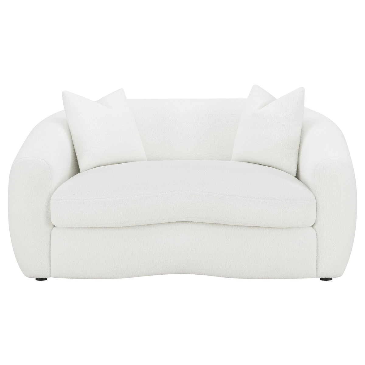 Isabella Faux Sheepskin Upholstered Sofa Set Natural