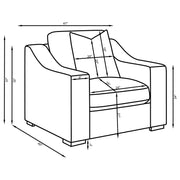 Ashlyn Upholstered Sloped Arm Accent Chair