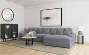 Blaine Upholstered Reversible Chaise Sectional Sofa Fog 1 LAF Loveseat 1 AC 1 RAF Chaise (3pc)