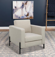 Tilly Upholstered Track Arm Accent Chair Oatmeal Default Title