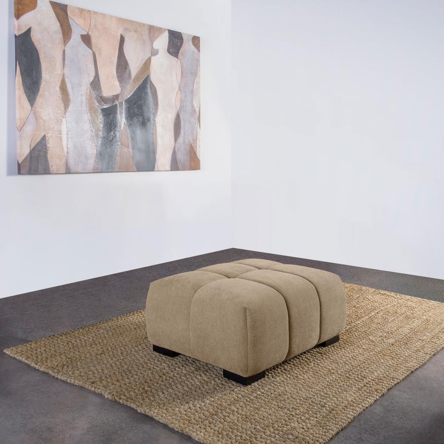 Octavia Upholstered Rectangular Ottoman Camel