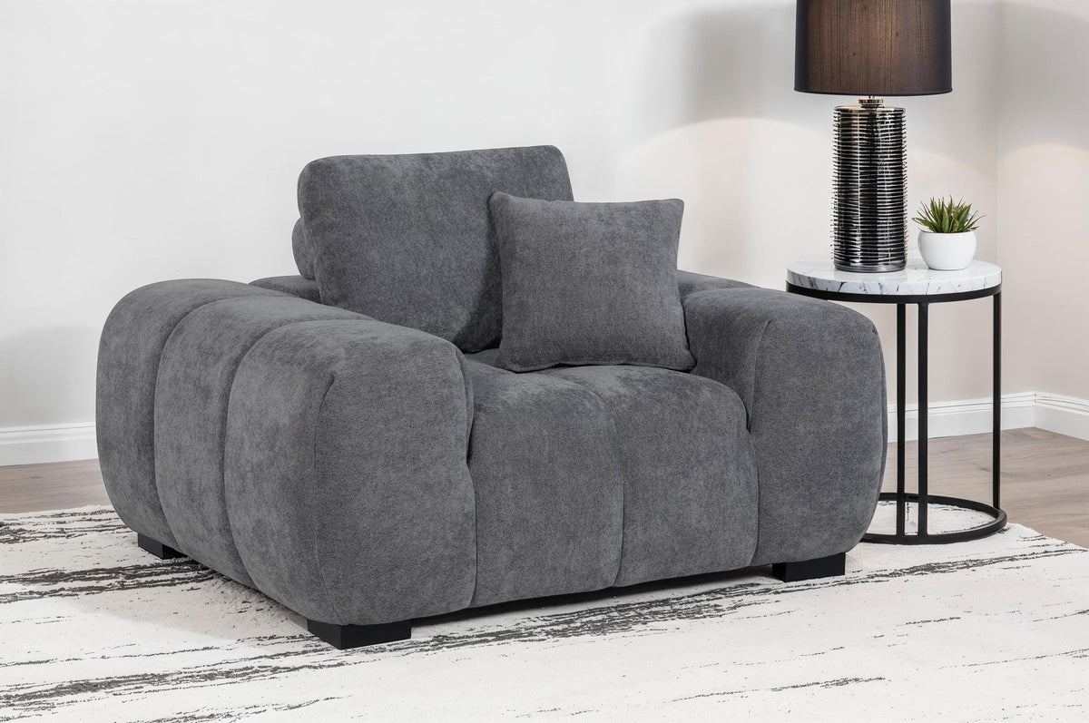 Octavia Upholstered Track Arm Accent Chair
