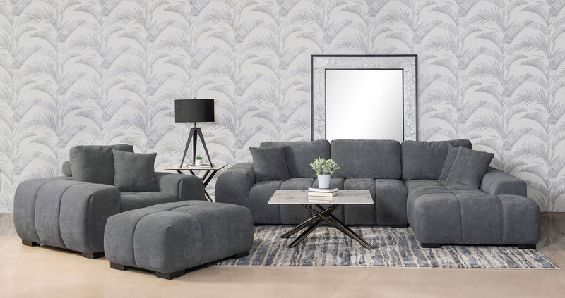 Octavia Upholstered Track Arm Accent Chair