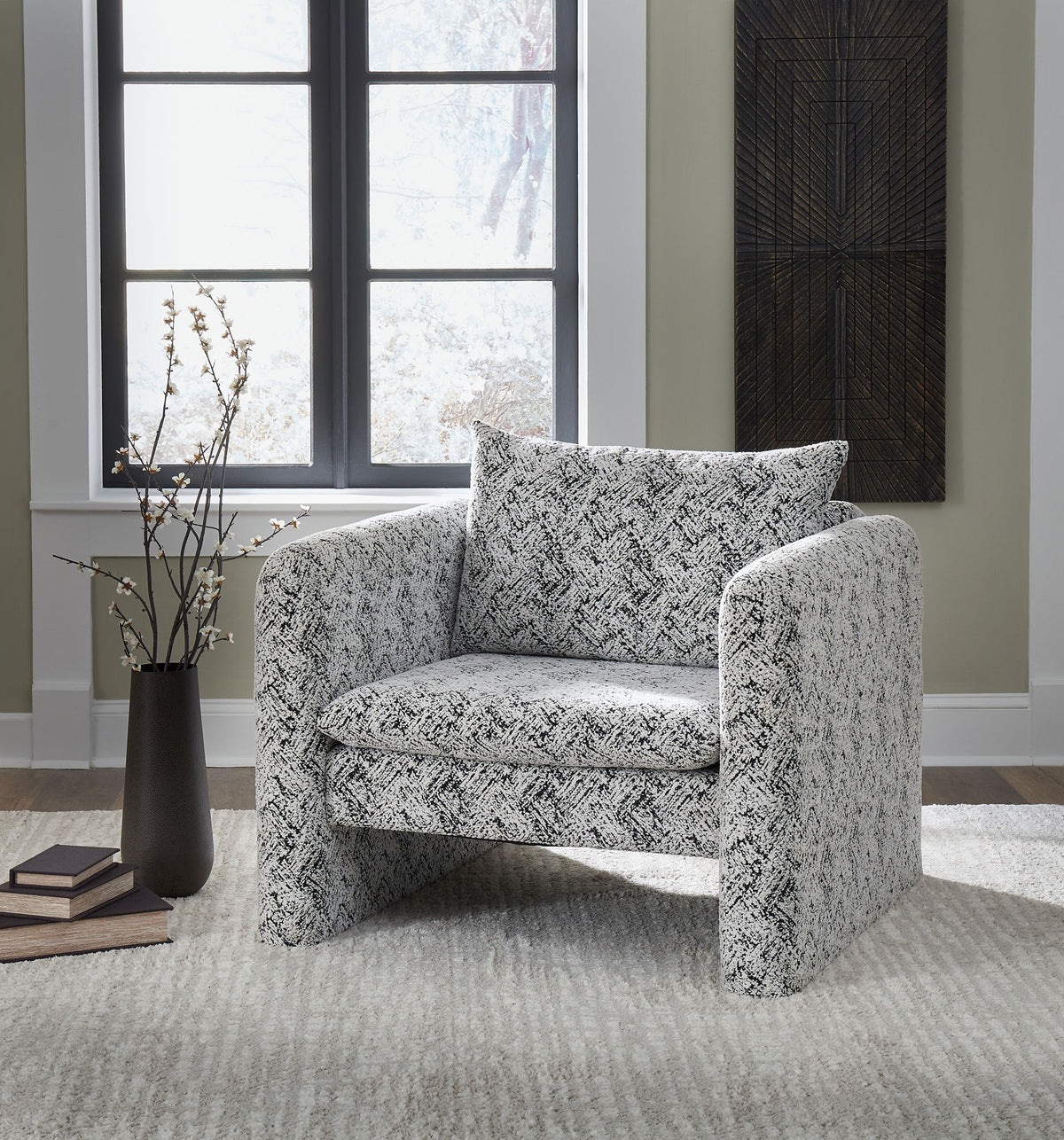 Kenbell - Accent Chair - Black / White