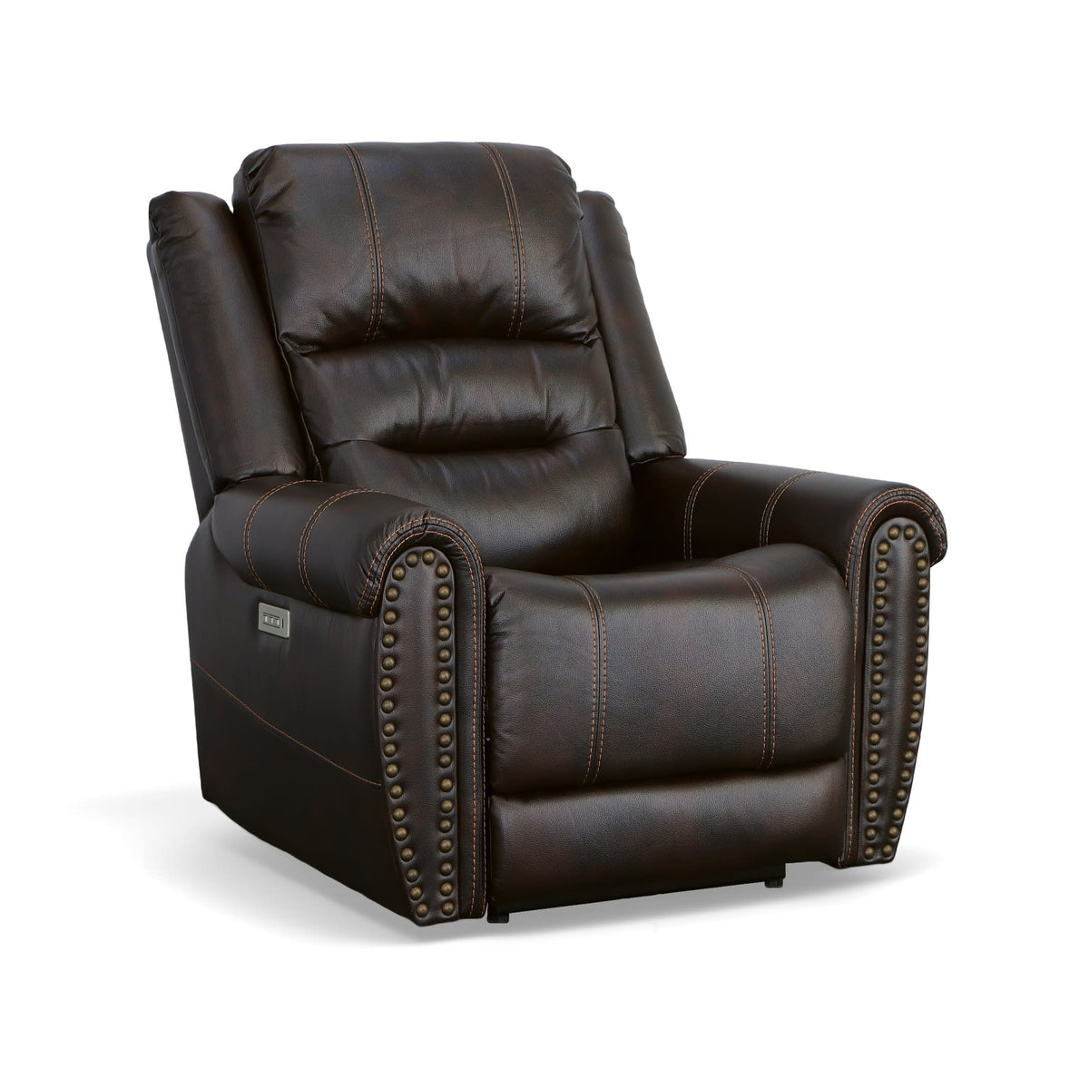 Flexsteel Oscar Power Recliner with Power Headrest & Lumbar
