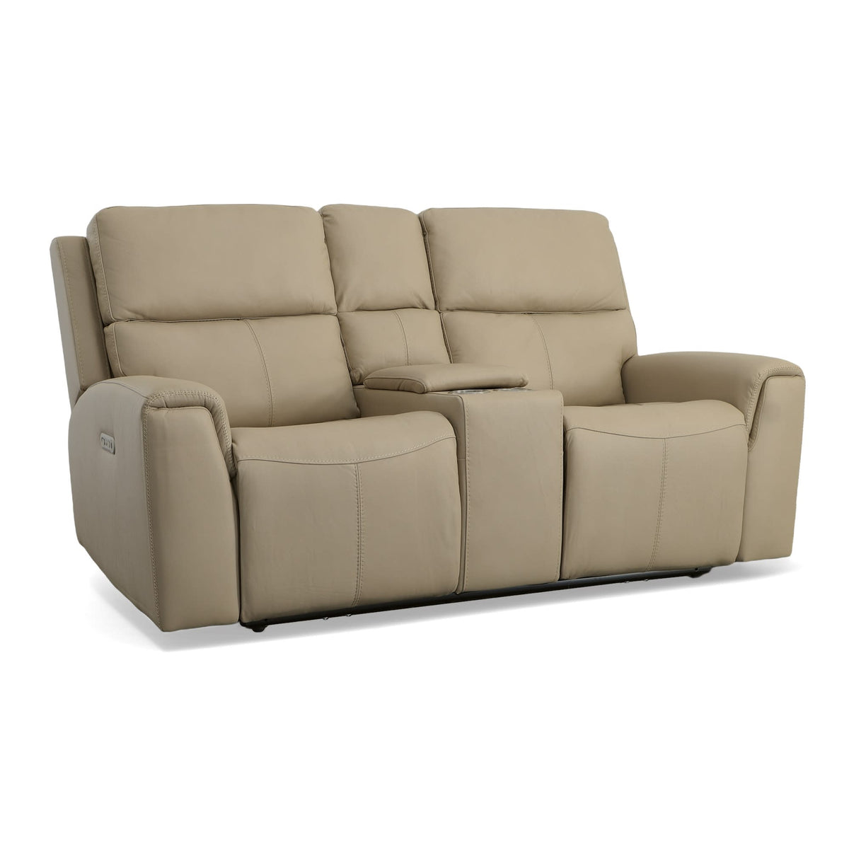 Flexsteel Jarvis Power Reclining Loveseat with Console & Power Headrests