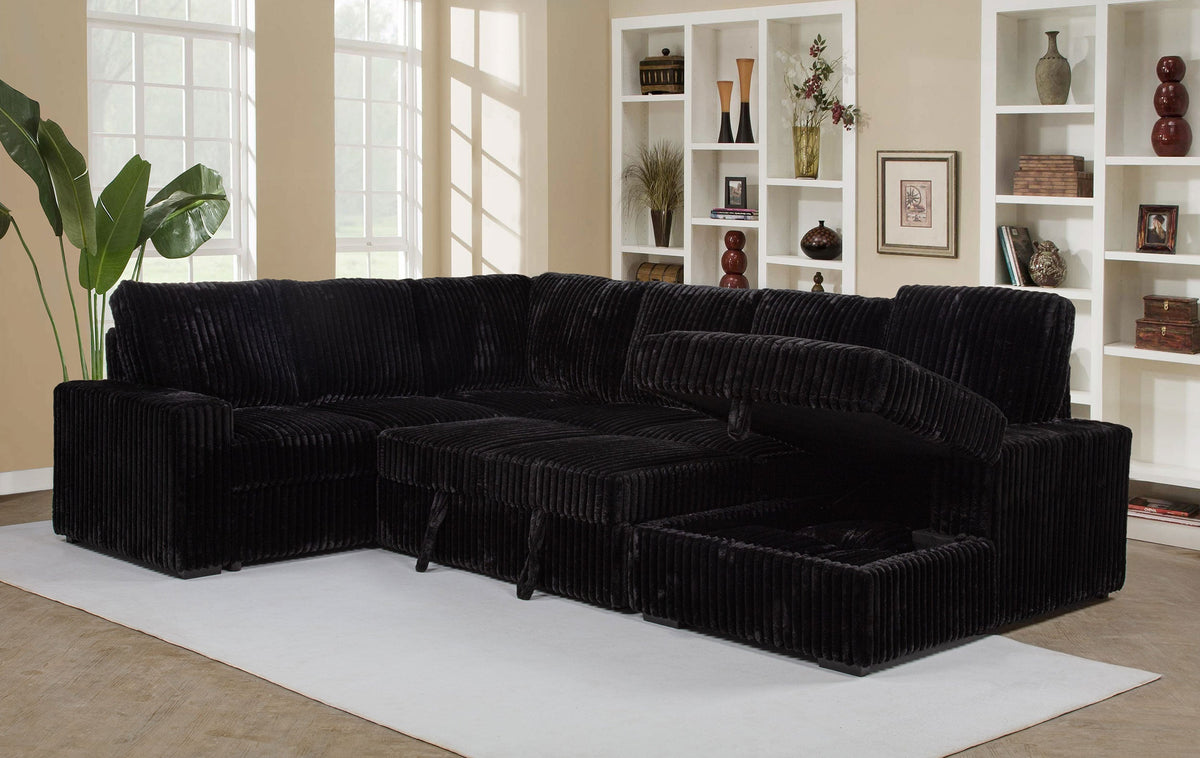 Devonshire Sleeper Sectional Sofa Storage Chaise