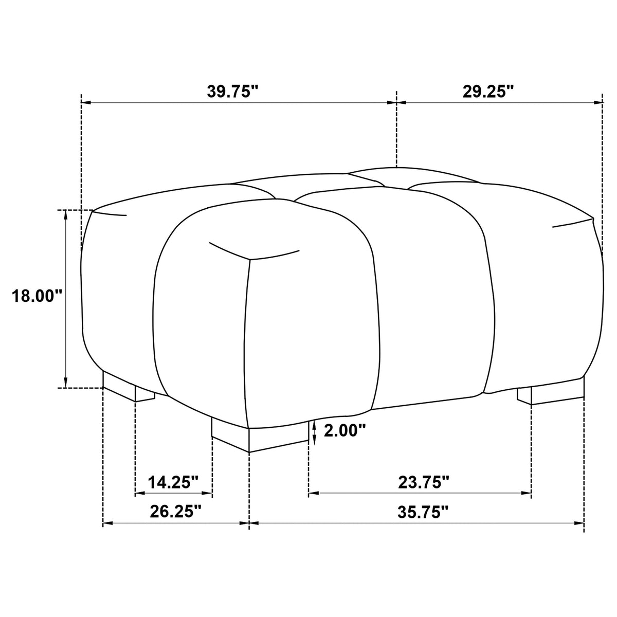 Octavia Upholstered Rectangular Ottoman