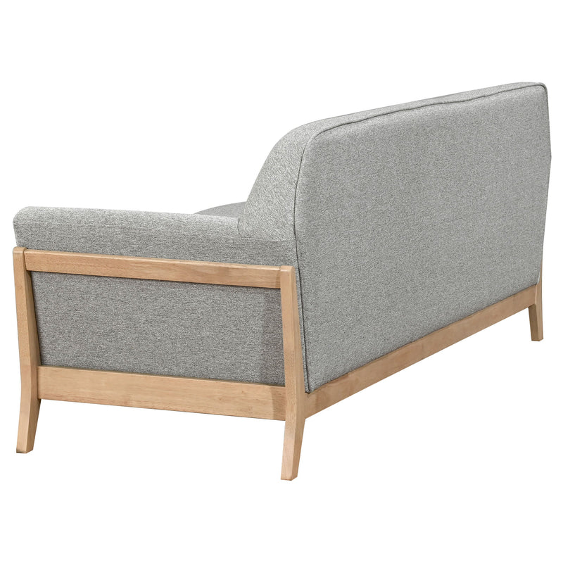 Vaughn Fabric Upholstered Flared Arm Sofa Set Grey