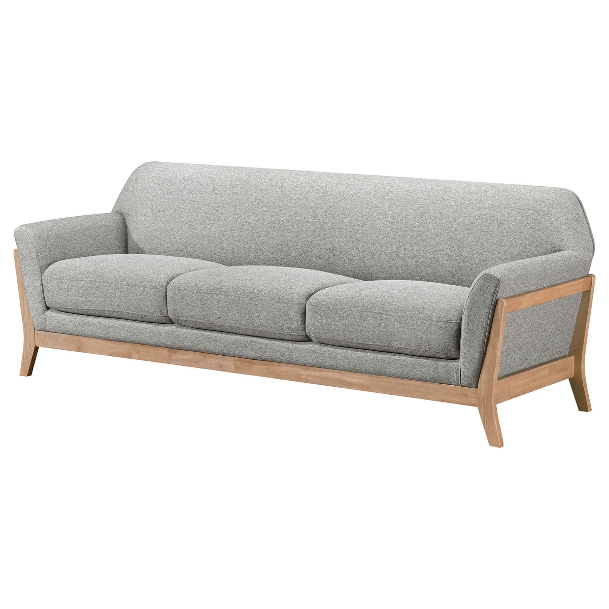 Vaughn Fabric Upholstered Flared Arm Sofa Grey