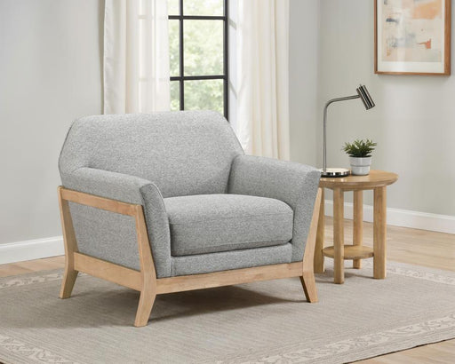 Vaughn Fabric Upholstered Flared Arm Accent Chair Grey Default Title