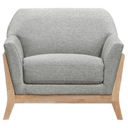 Vaughn Fabric Upholstered Flared Arm Accent Chair Grey