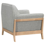 Vaughn Fabric Upholstered Flared Arm Accent Chair Grey
