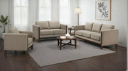 Islington Upholstered Panel Arm Sofa Set Taupe 3-piece