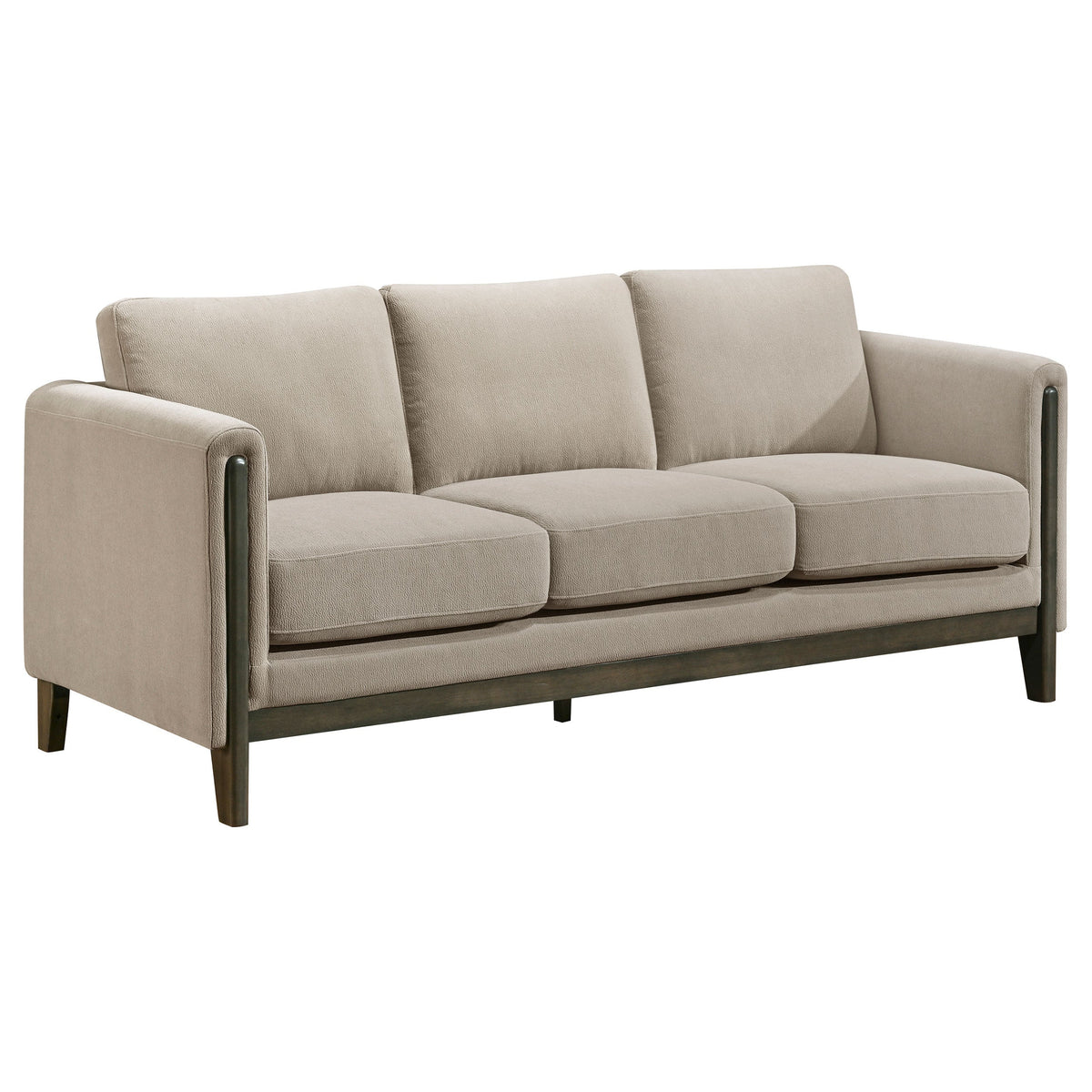 Islington Upholstered Panel Arm Sofa Set Taupe