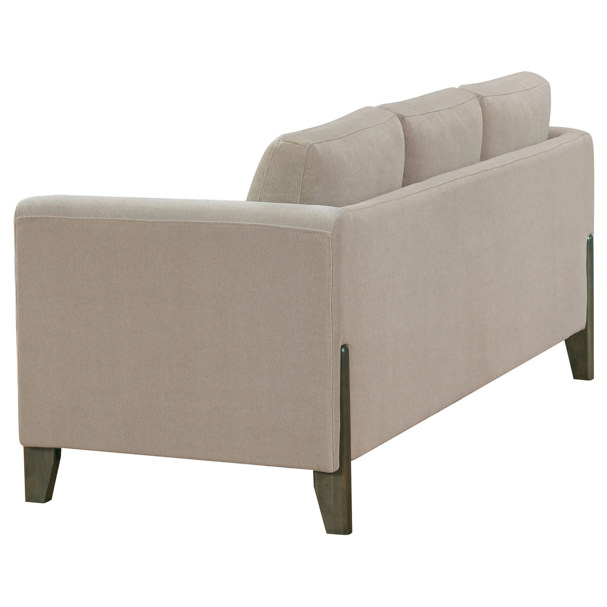 Islington Fabric Upholstered Panel Arm Sofa Taupe