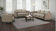 Islington Fabric Upholstered Panel Arm Sofa Taupe
