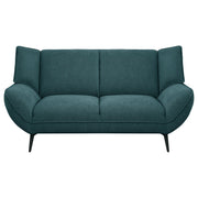 Acton Upholstered Flared Arm Loveseat Teal Blue