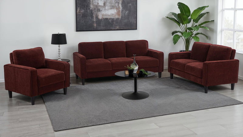 Ruth Upholstered Track Arm Sofa Set