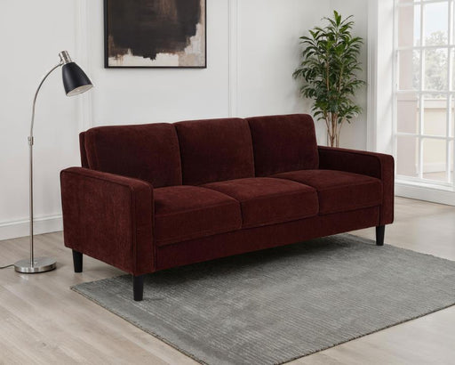 Ruth Upholstered Track Arm Sofa Rust