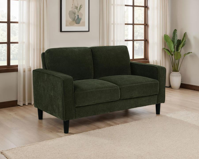 Ruth Upholstered Track Arm Loveseat Matcha