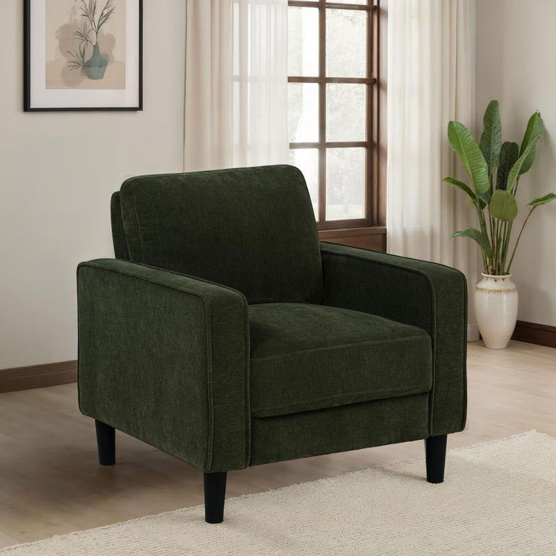 Ruth Upholstered Track Arm Accent Chair Matcha